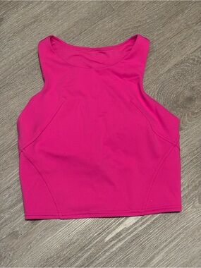Hot Pink Lululemon Align High-Neck Crop Tank Top